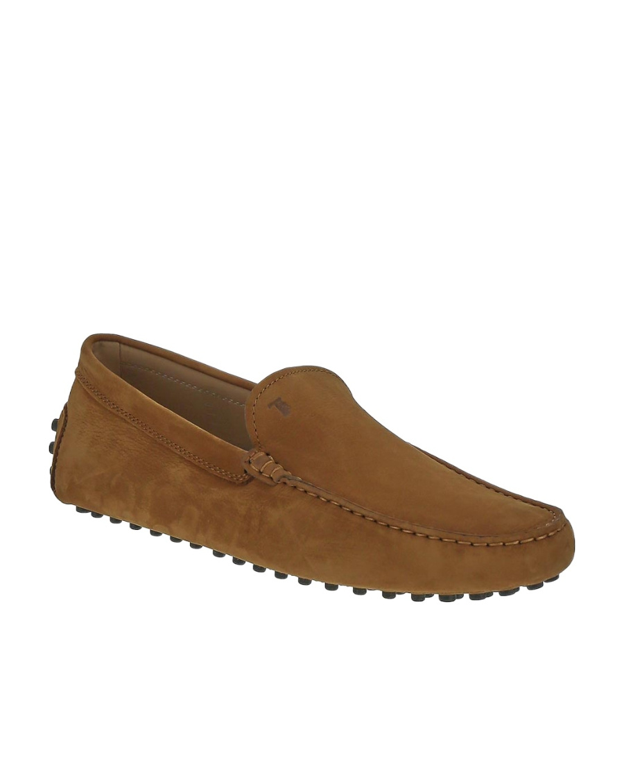 Tod's Embroidered Suede Loafers In Brown