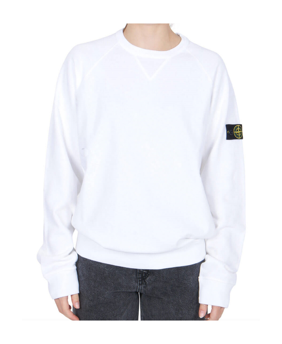 Stone Island Long-sleeved Sweater In White