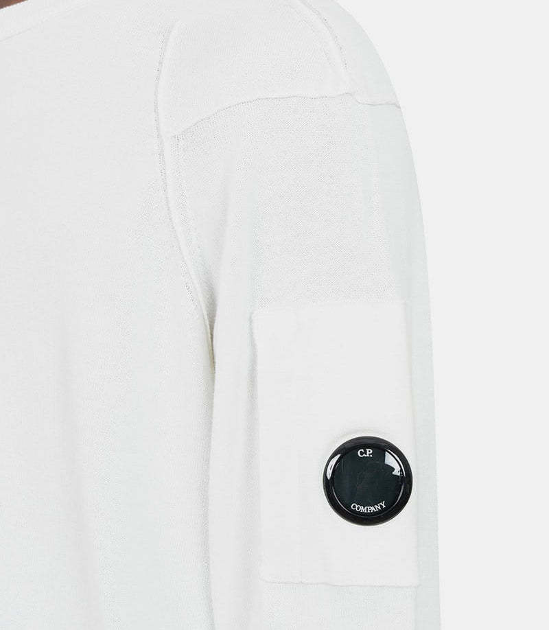 C.p. Company Logo Sweatshirt In White
