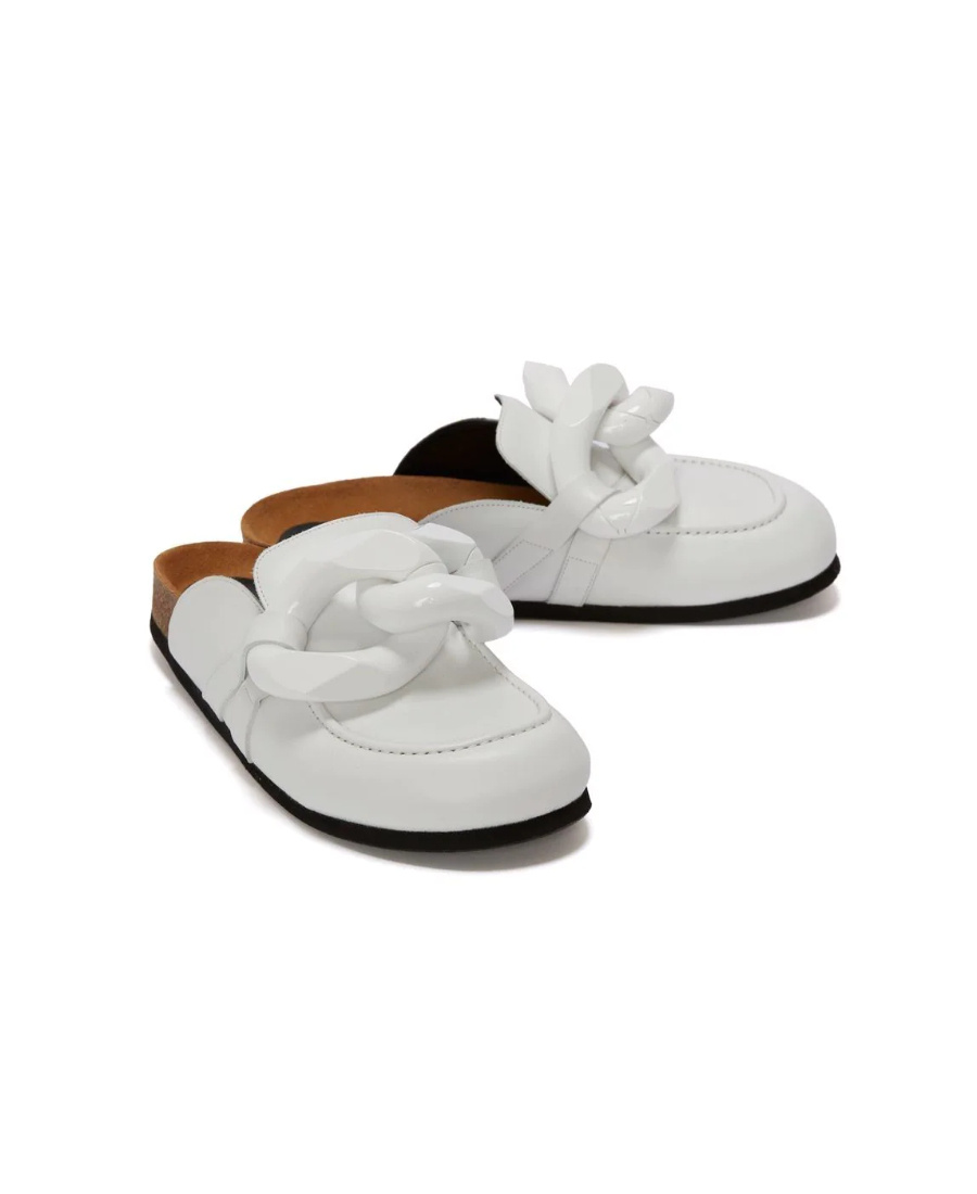 Shop Jw Anderson Chain Love Muller Shoes In White