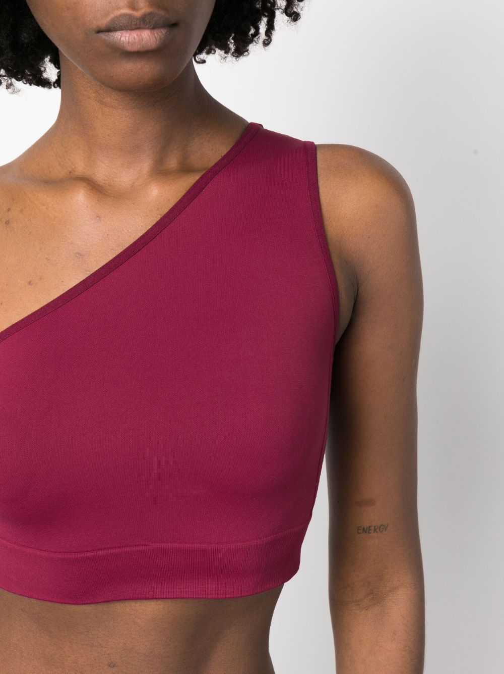 Rick Owens One-shoulder Cropped Top In Red