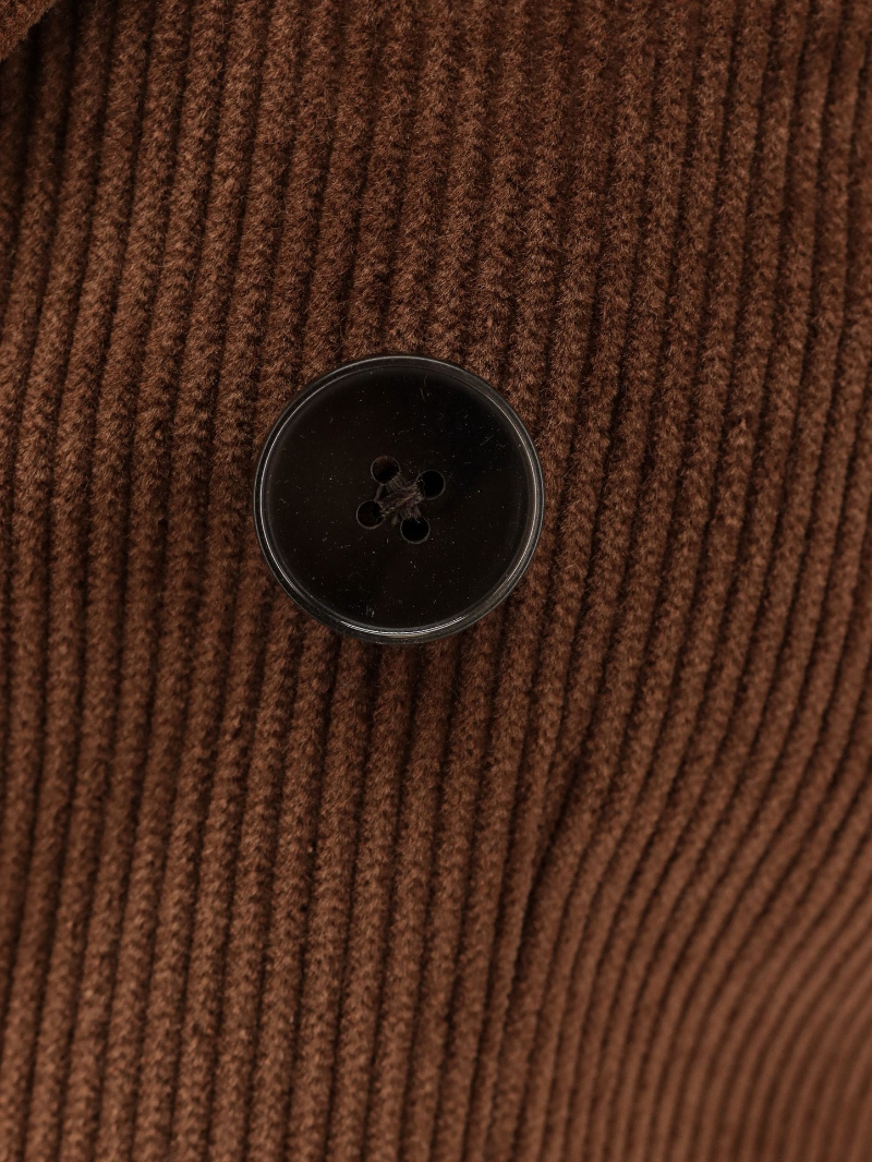 Lardini Double-breasted Corduroy Blazer In Brown