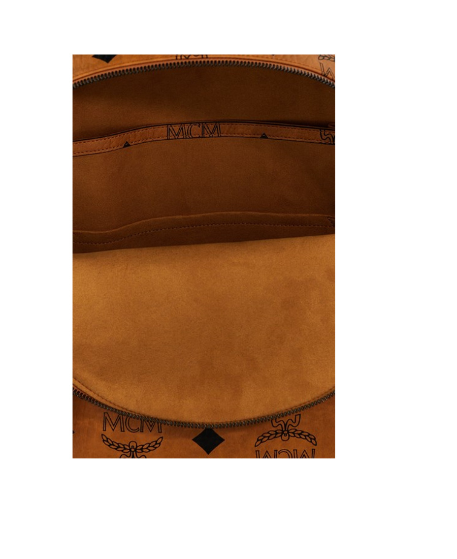 Mcm Zipper Backpack In Brown