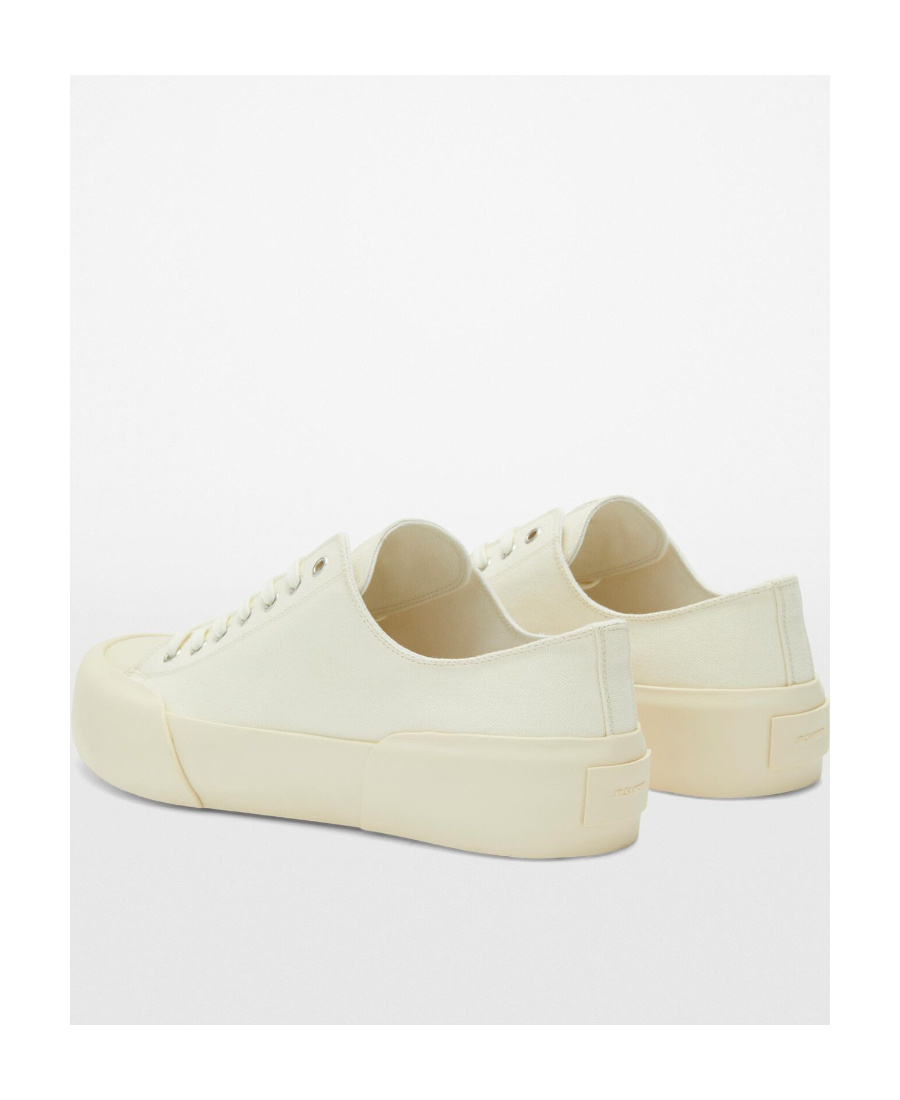 Jil Sander Calf Leather Lace-up Sneakers In White