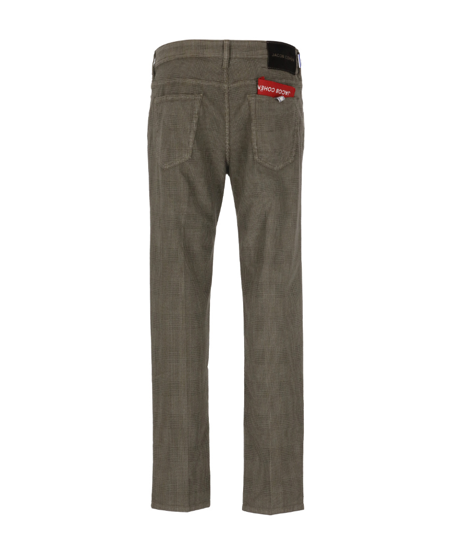 Jacob Cohen Mini Check-print Skinny Trousers In Green