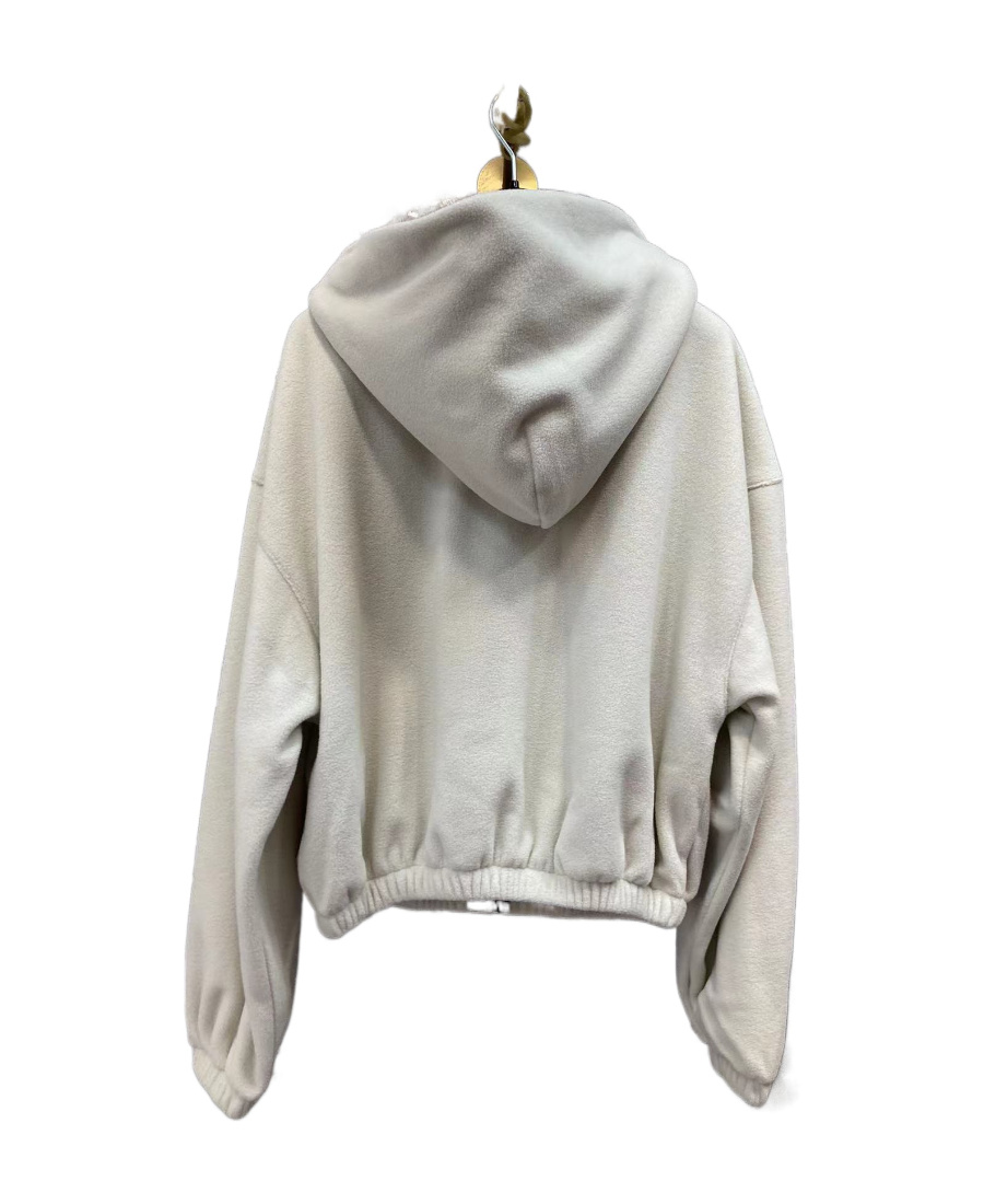 We11 Done Long-sleeved Zipper Hooded Sweater In Gray