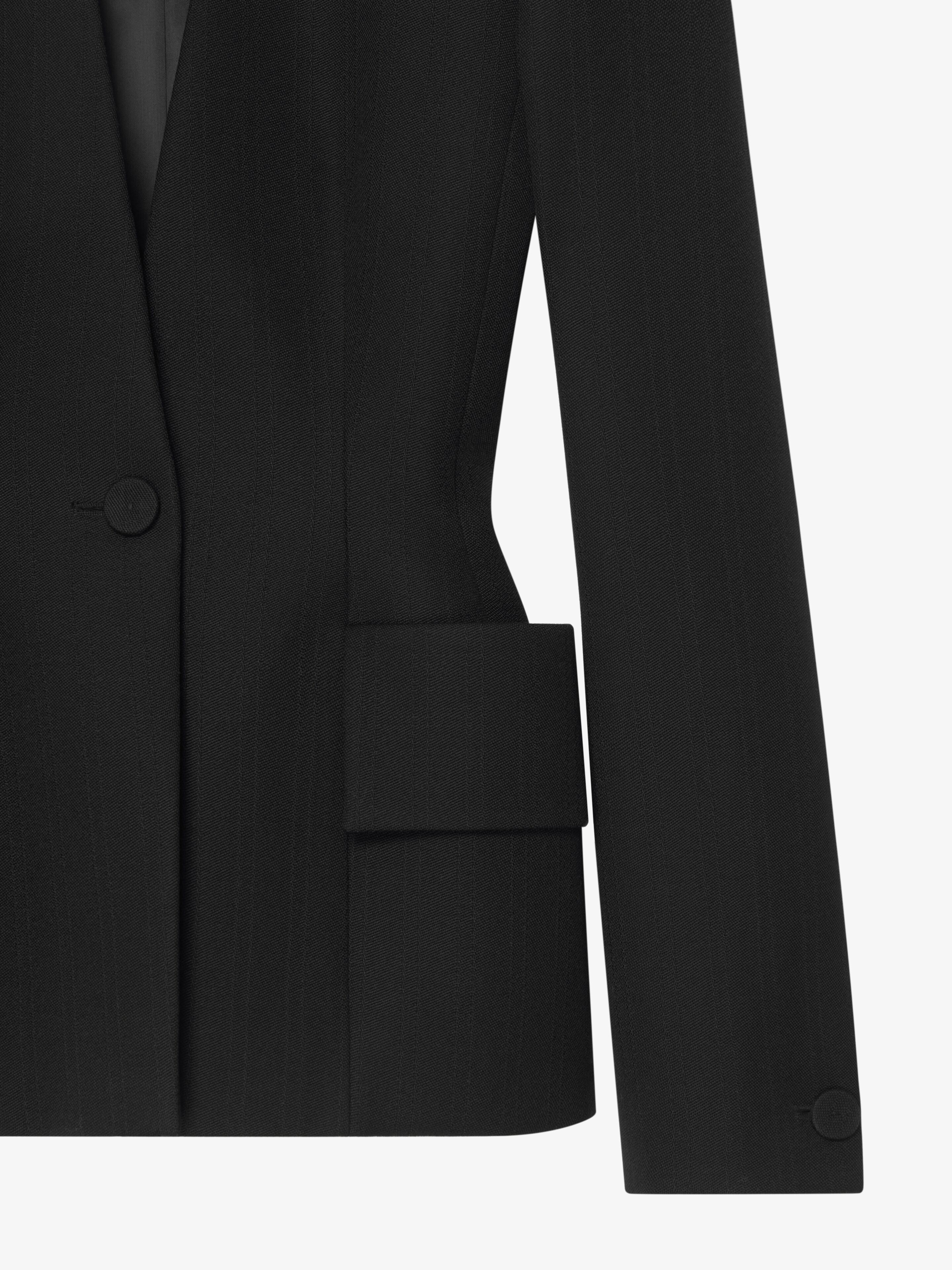 Givenchy V-collar Wool Suit Jacket In Black