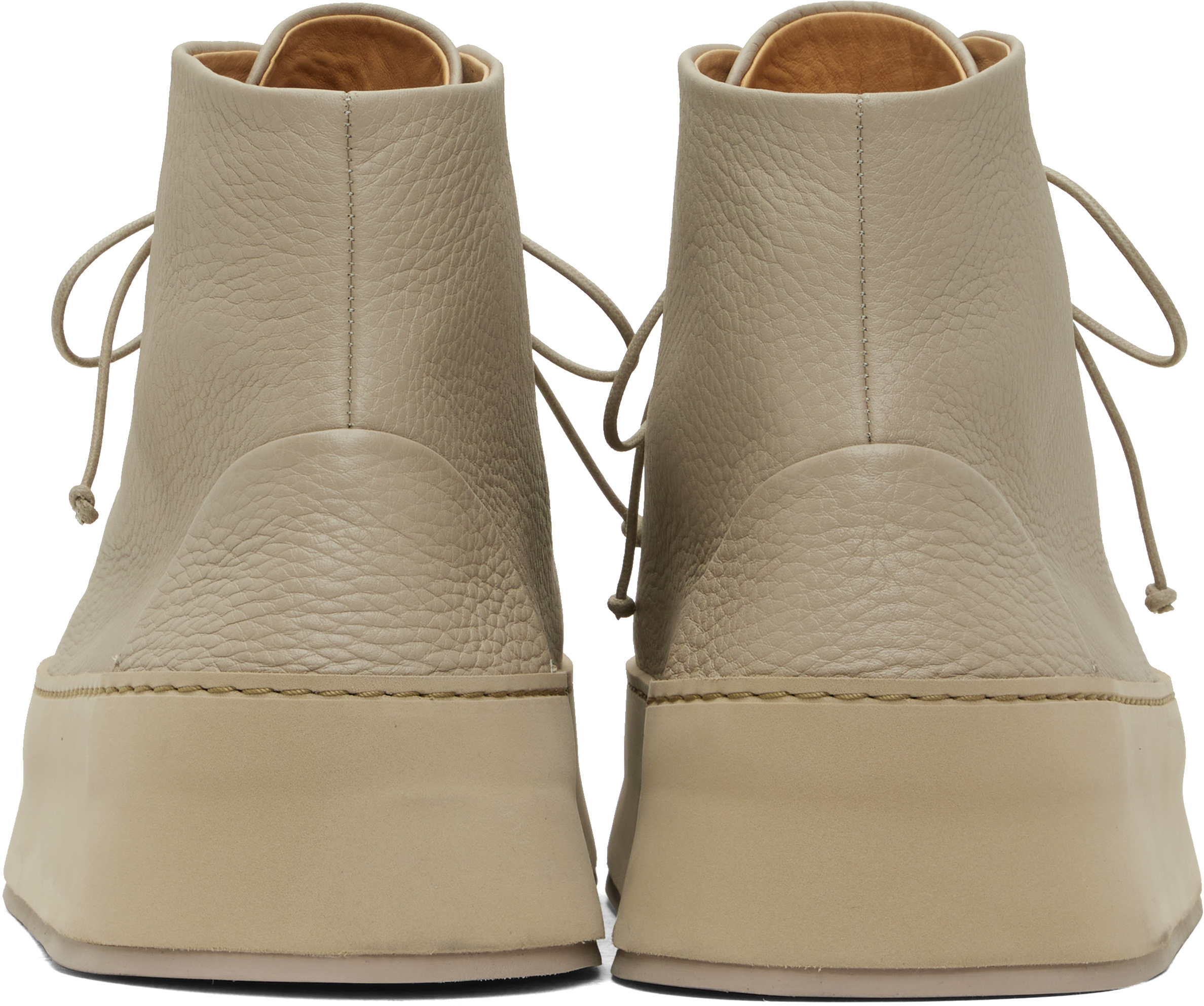 Marsèll Ssense Exclusive Gray Cassapana Ankle Boots In Nude