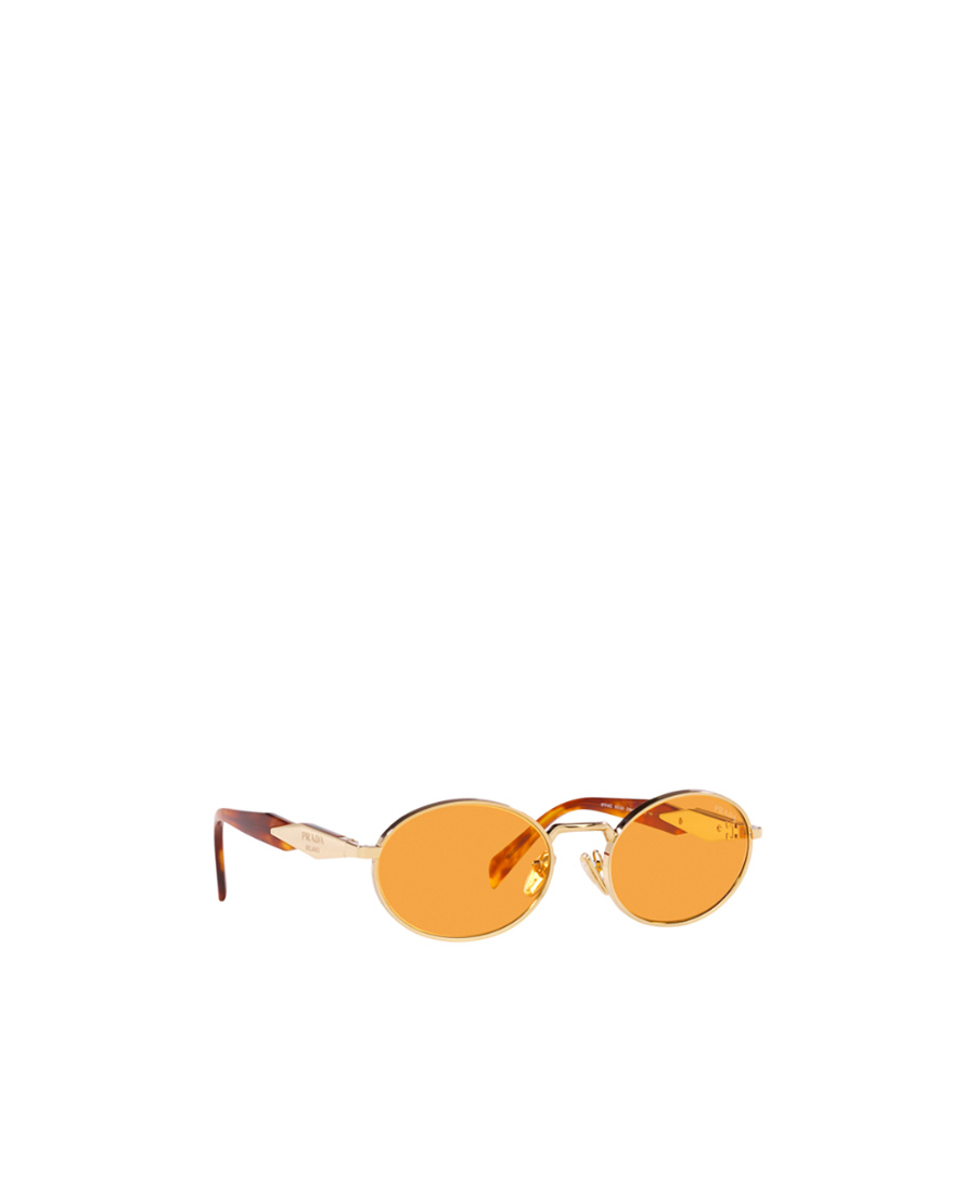 Prada Round-frame Tinted Sunglasses In Orange
