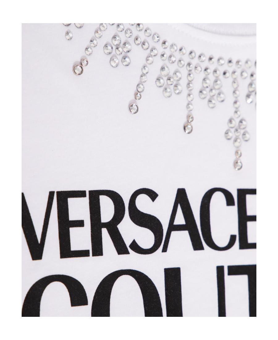 Versace Jeans Logo-print Short-sleeved T-shirt In White