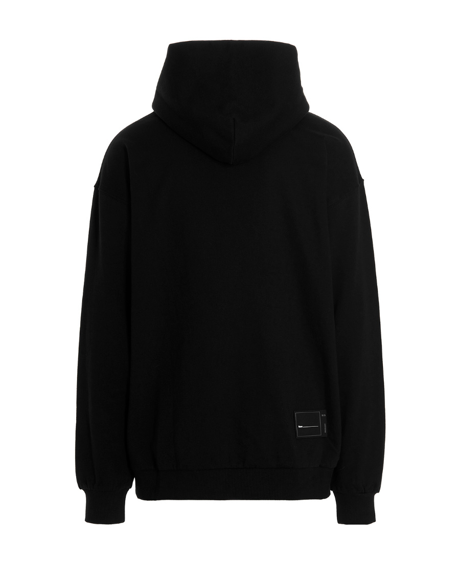 We11 Done Multiple Front Logo Hoodie In Black