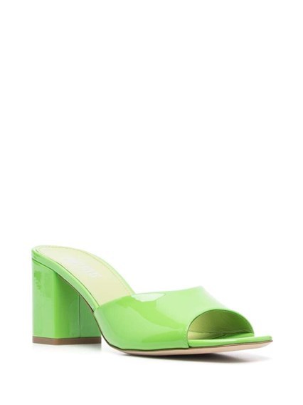 Shop Paris Texas Anja Leather Mules In Green