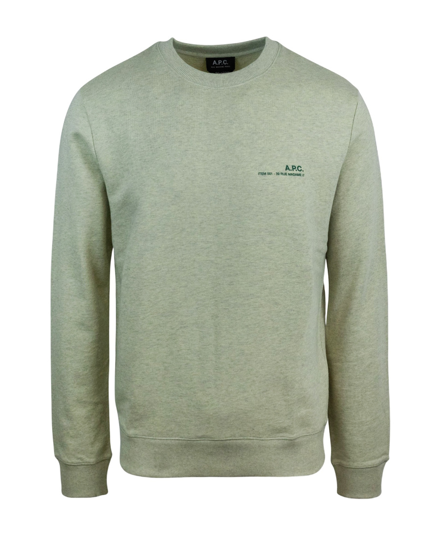 Apc A.p.c. Logo Printed Crewneck Sweatshirt In Gray
