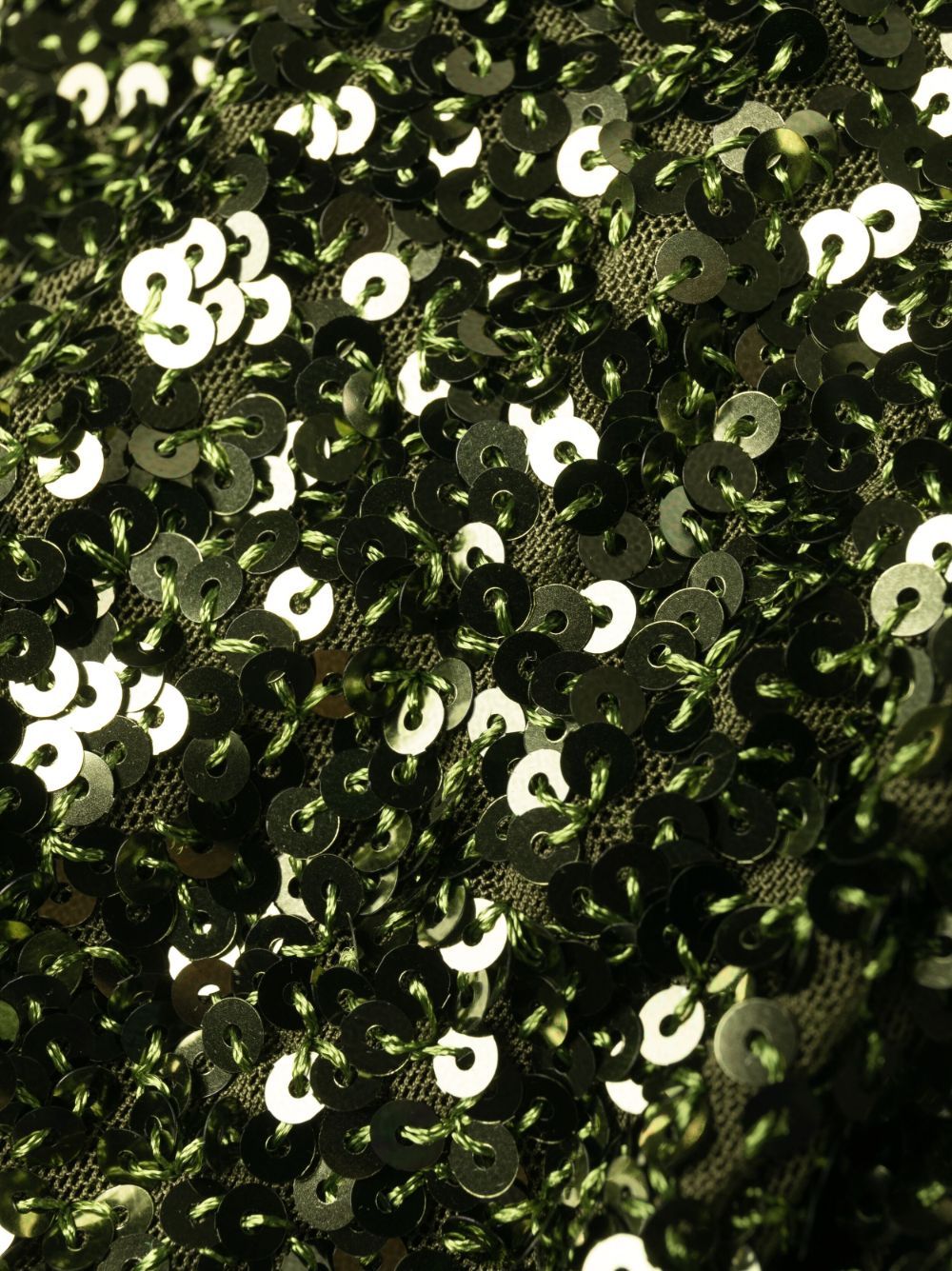 P.a.r.o.s.h Straight-leg Sequin Trousers In Green