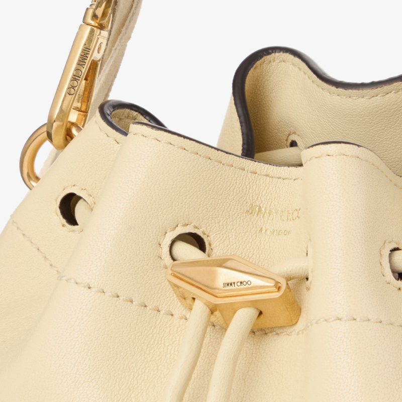 Jimmy Choo Small Cinch Embellished Leather Top Handle Bag In Neutral