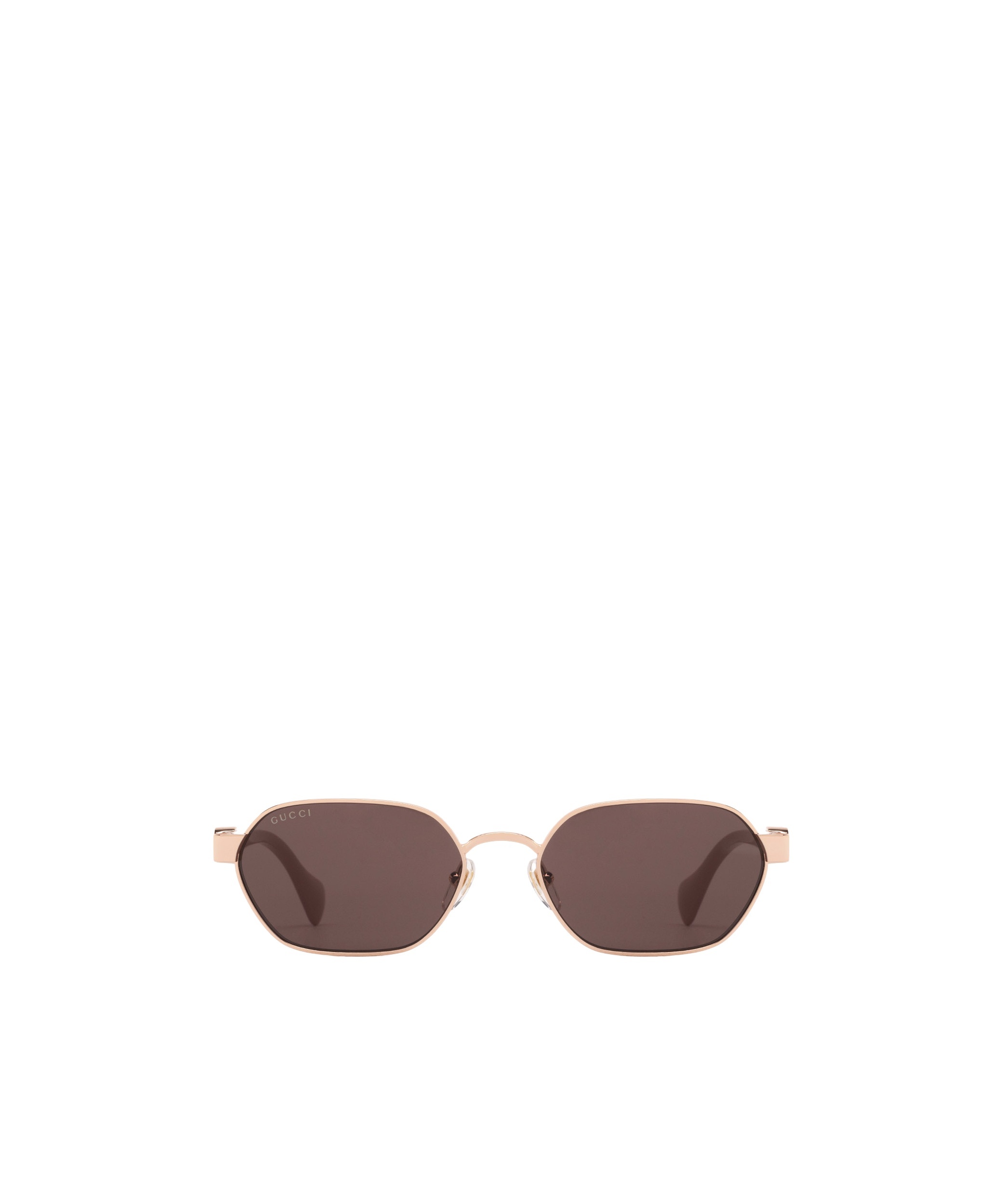 Gucci Oval-frame Sunglasses In Brown