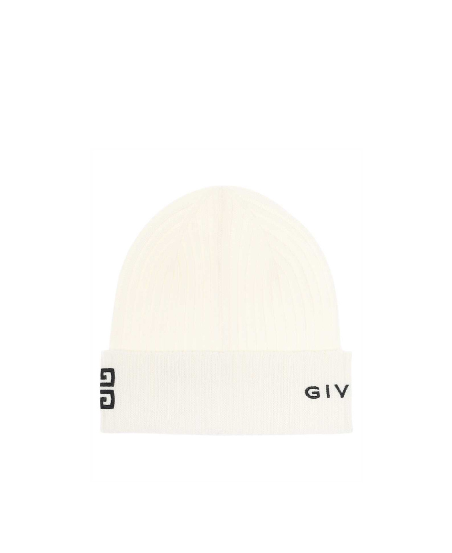 Givenchy Logo Woolen Cap In White
