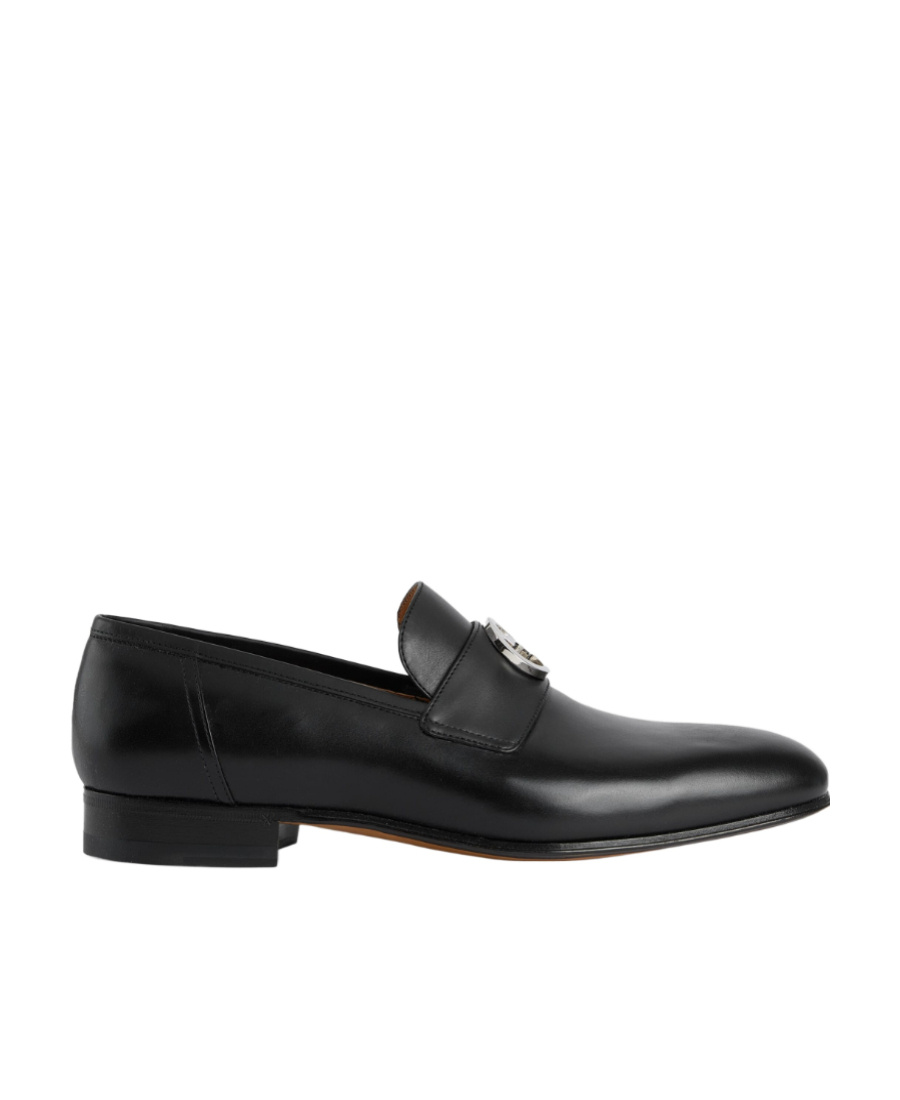 Gucci Logo Plaque Loafers In Black