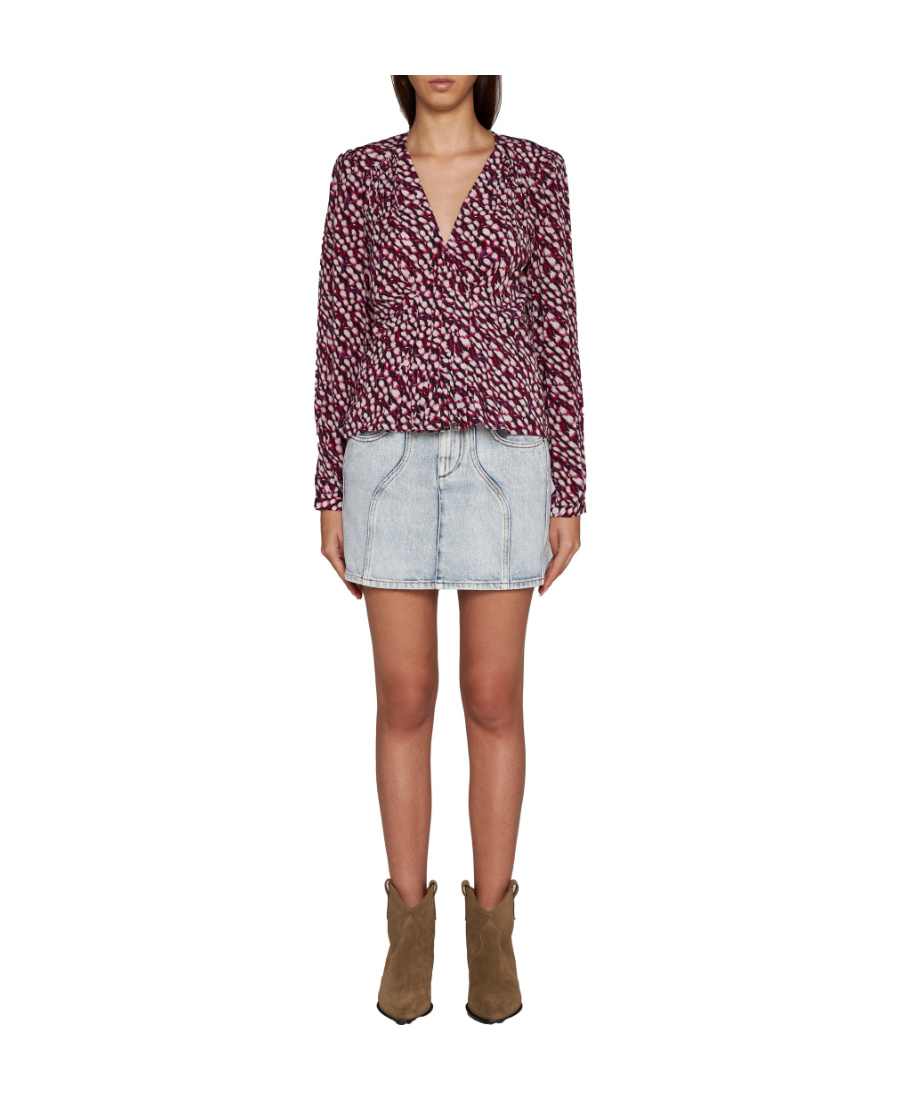 Isabel Marant Étoile Vesna Denim Miniskirt In White