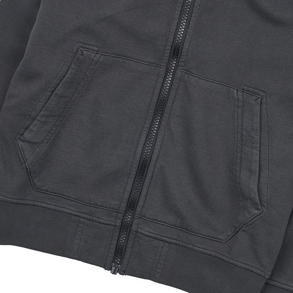 Stone Island Hooded Sweater In Charcoal-grey