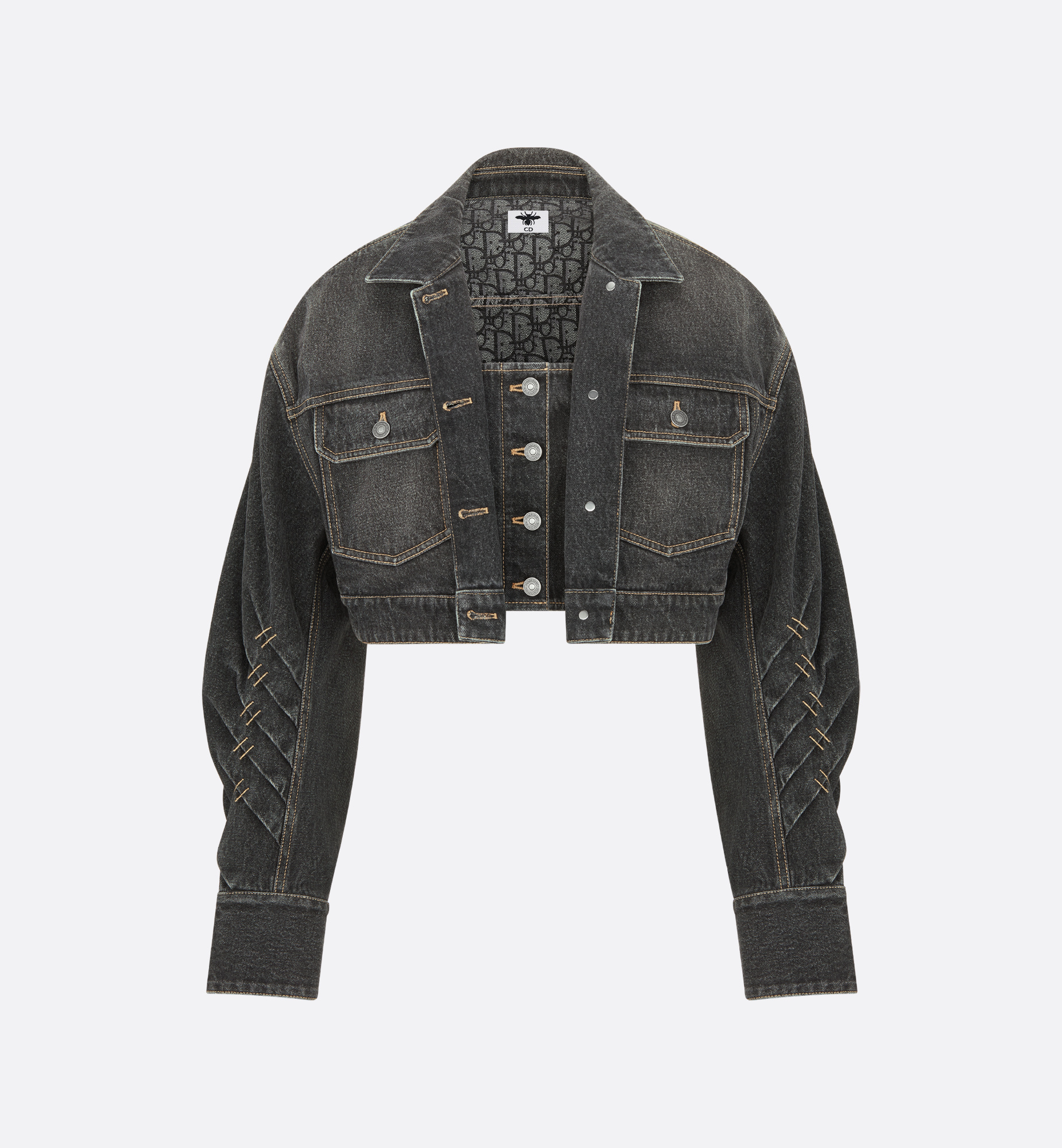Dior Short Denim Jacket In Black
