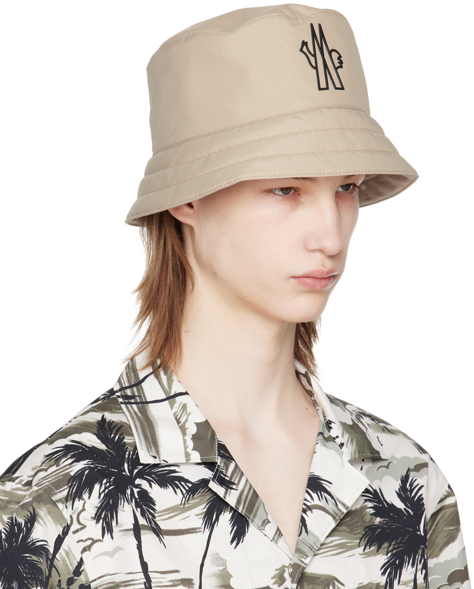 Moncler Logo Fisherman's Hat In Nude