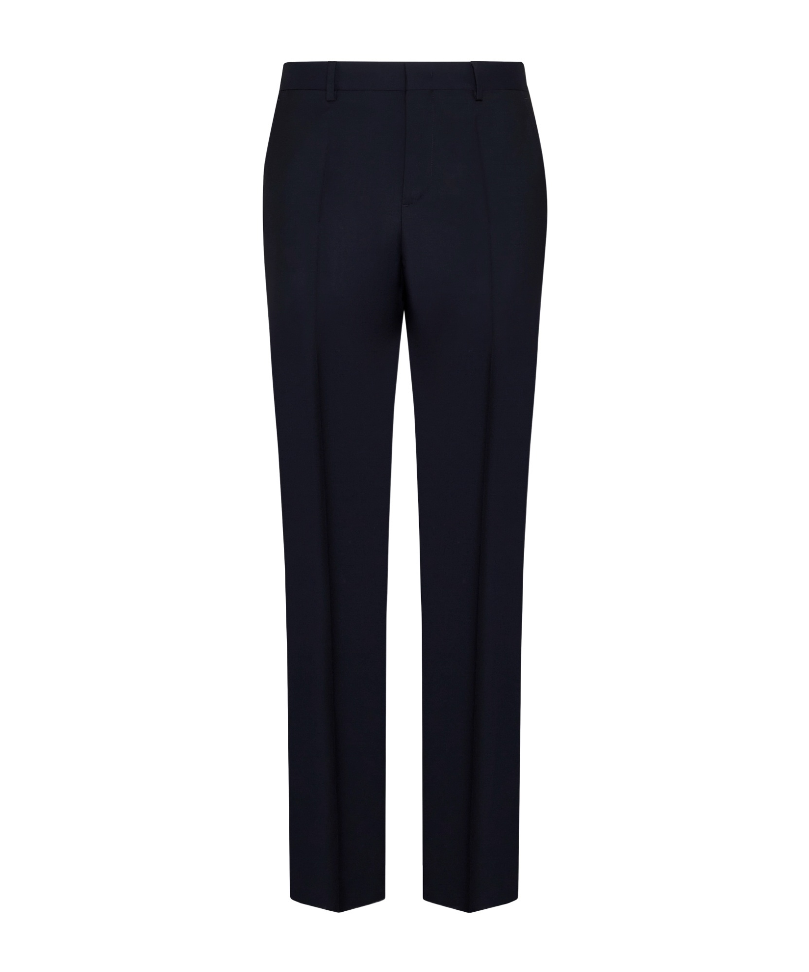 Valentino Pleated Straight Leg Trousers In Black