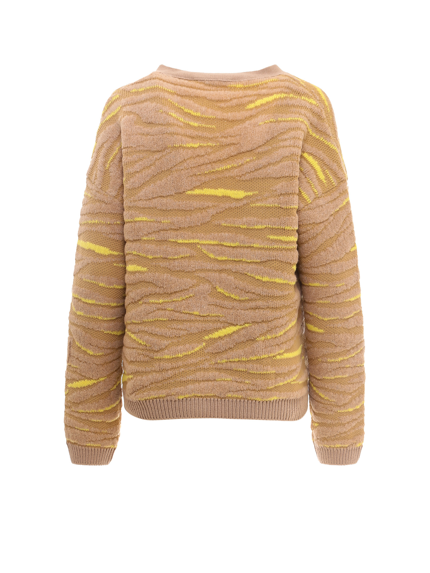Stella Mccartney Tiger-pattern Knitted Cardigan In Nude