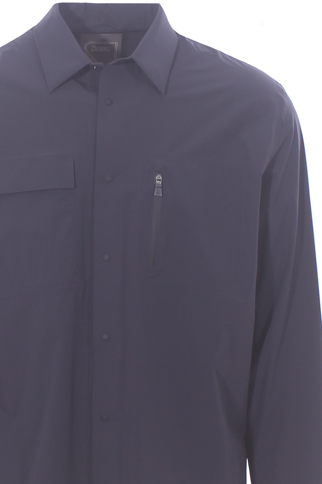 Herno Stretchy Polyamide Blend Shirt In Blue