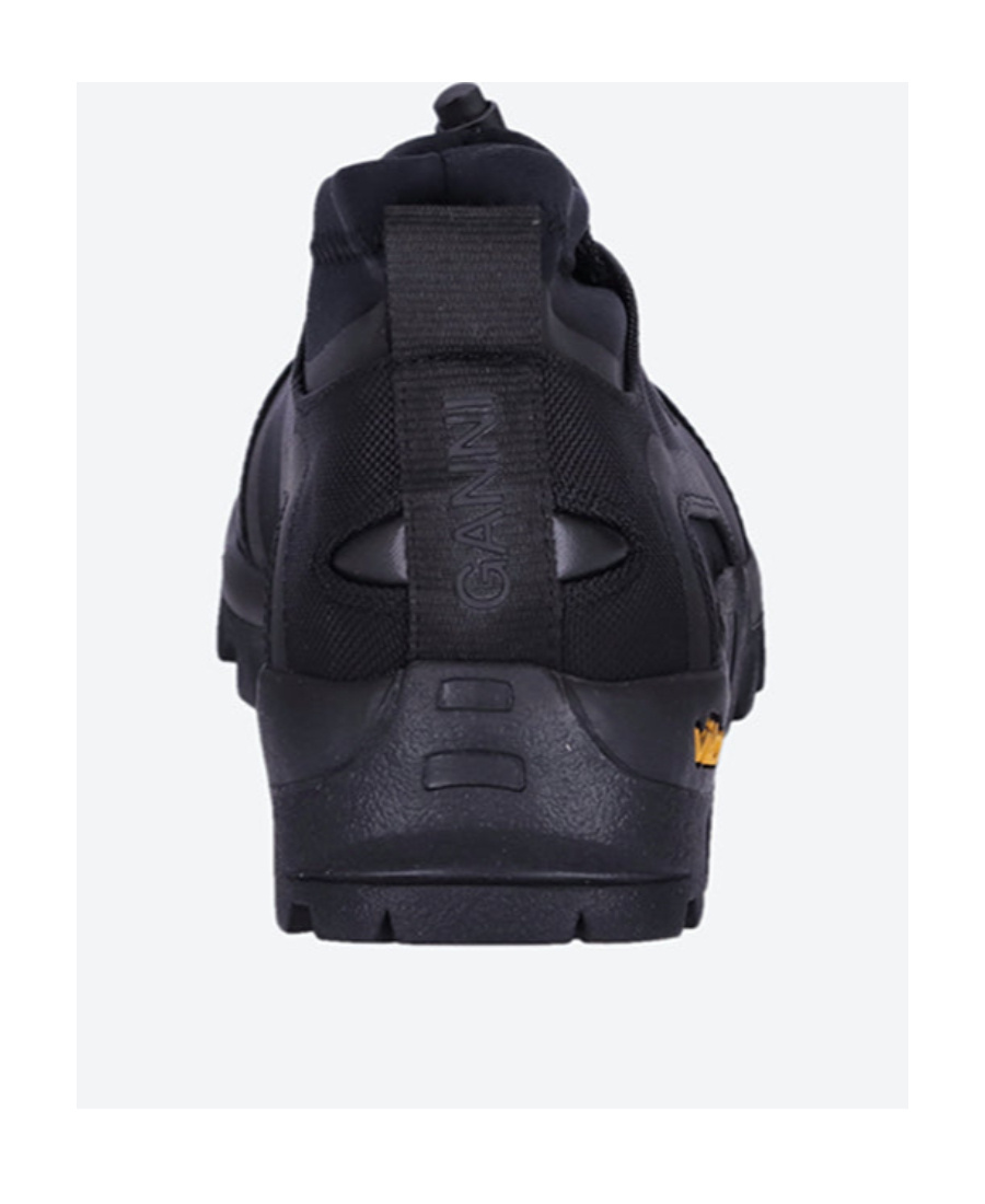 Ganni Low-top Drawstring Sneakers In Black
