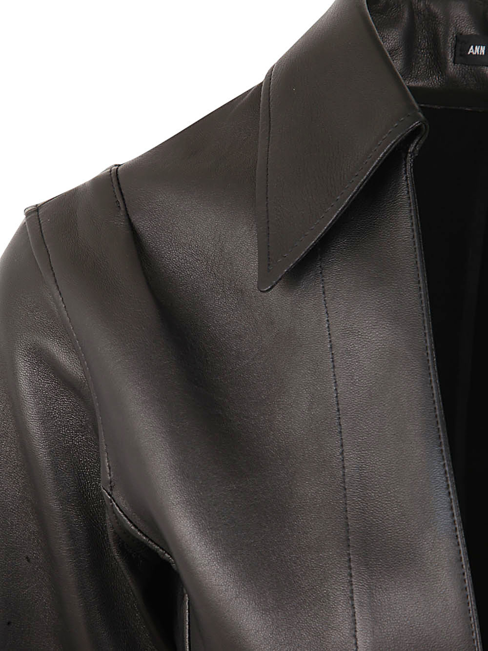 Ann Demeulemeester Linsey Open Front Fitted Shirt In Black