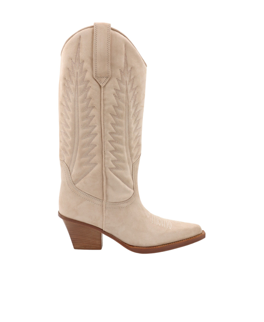Paris Texas 70mm Embroidered-motif Suede Boots In Nude