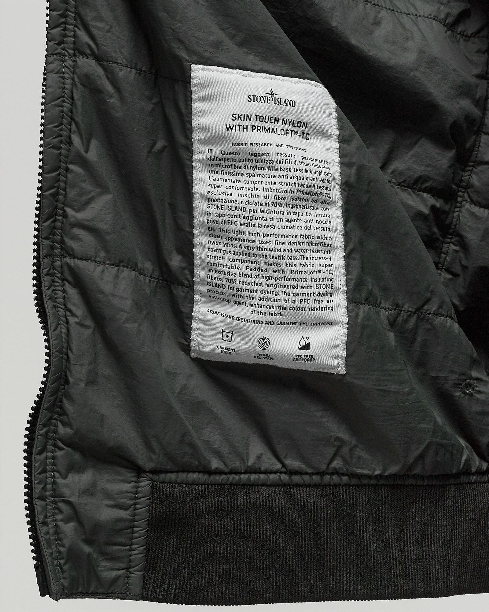 Stone Island Compass-badge Bomber Jacket In Gray