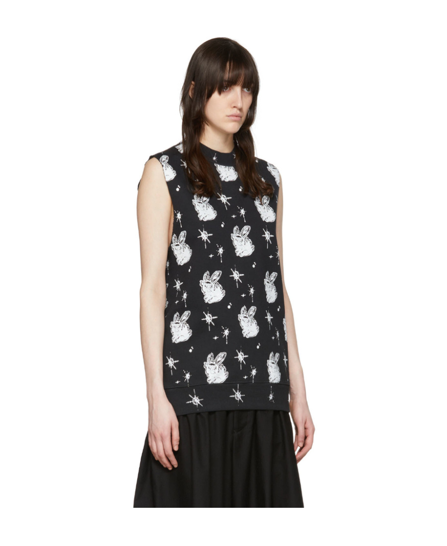 We11 Done Logo Vest In Black