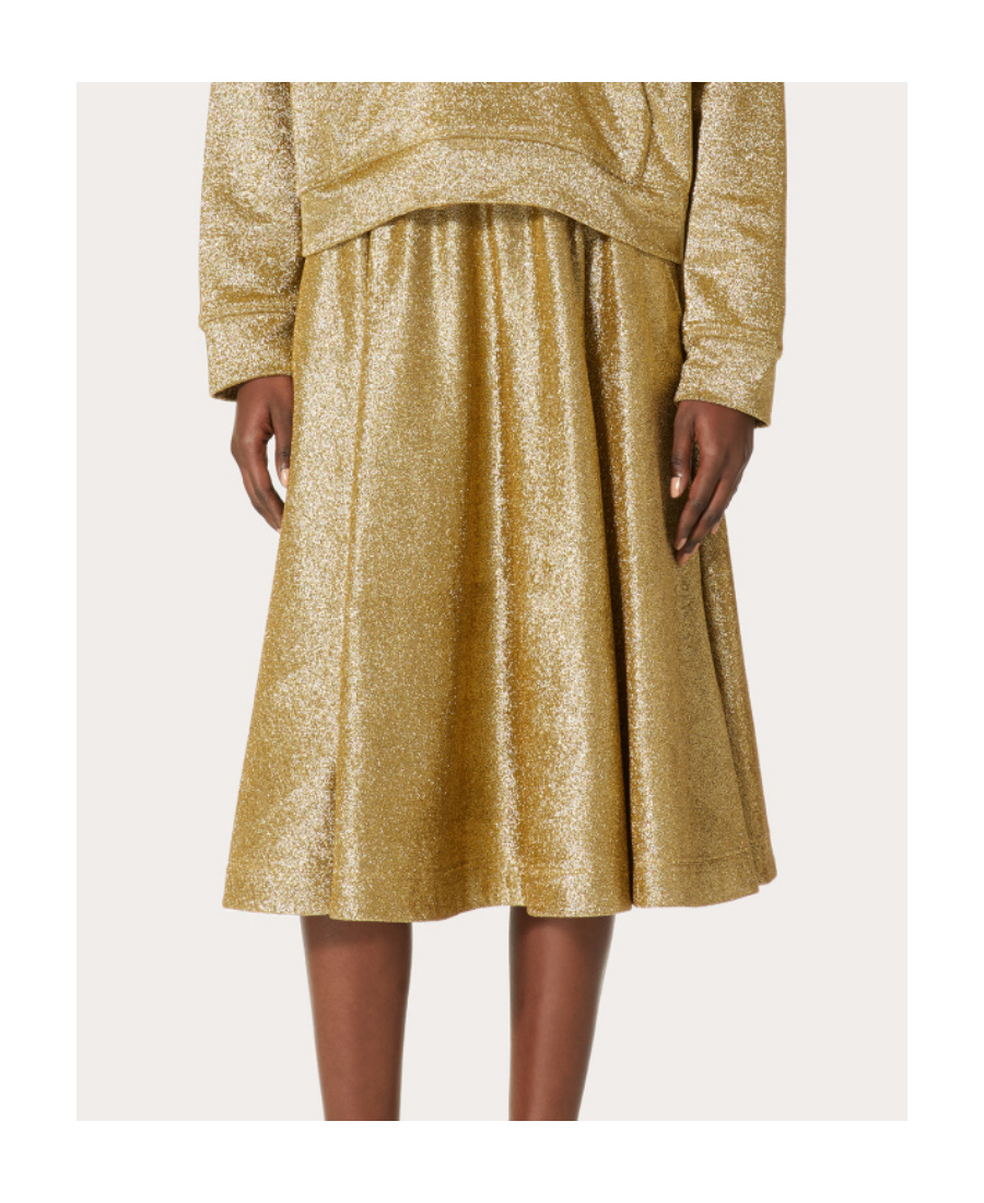 Valentino Metallic Drawstring Skirt In Multi