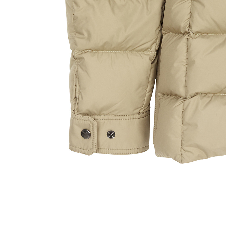 Moncler Hooded Down Jacket In Nude