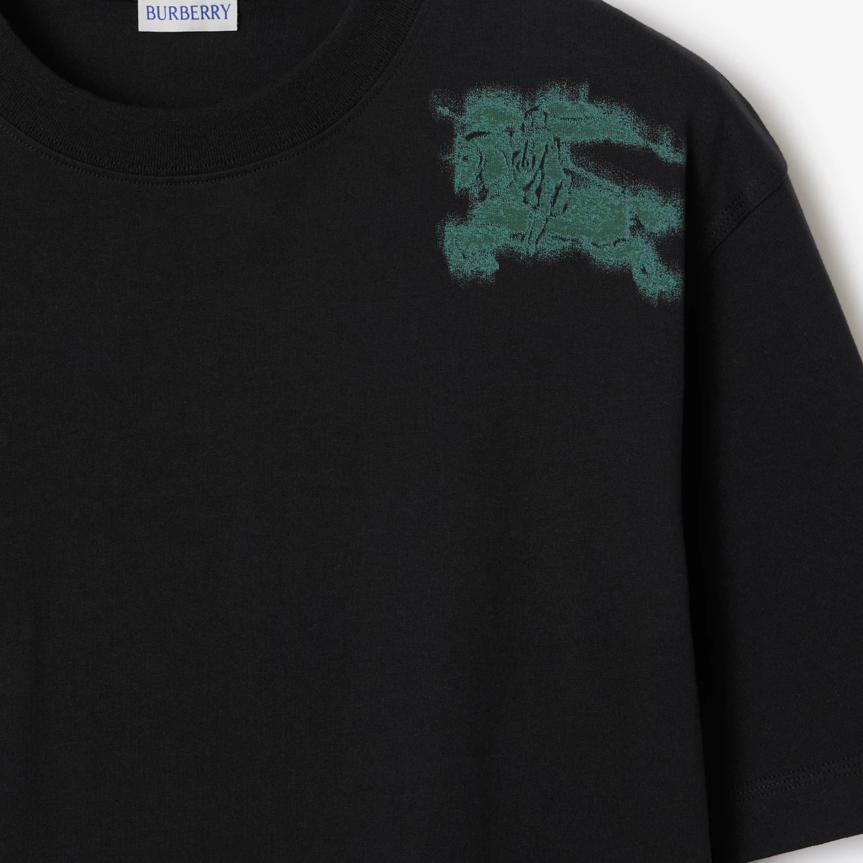 Burberry T-shirt With Round Neck And Short Sleeves In Black