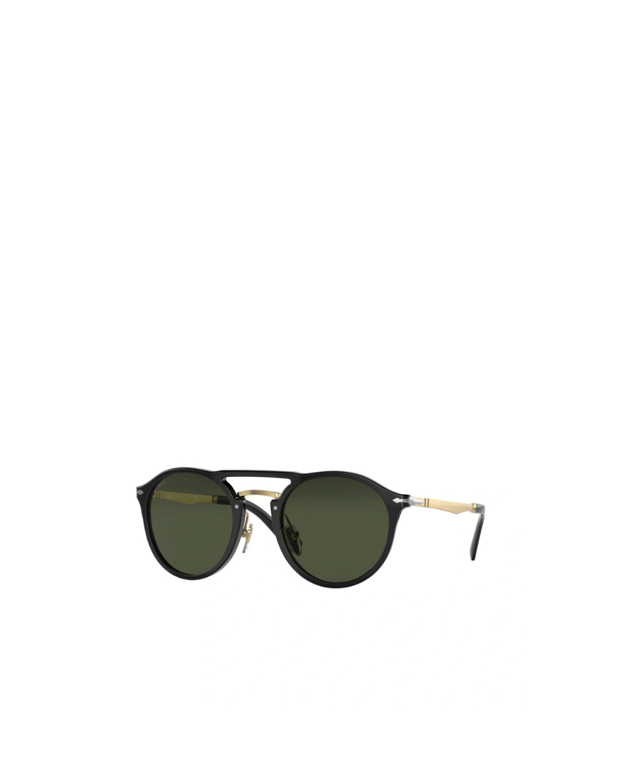 Persol Round Frame Double-bridge Sunglasses In Green