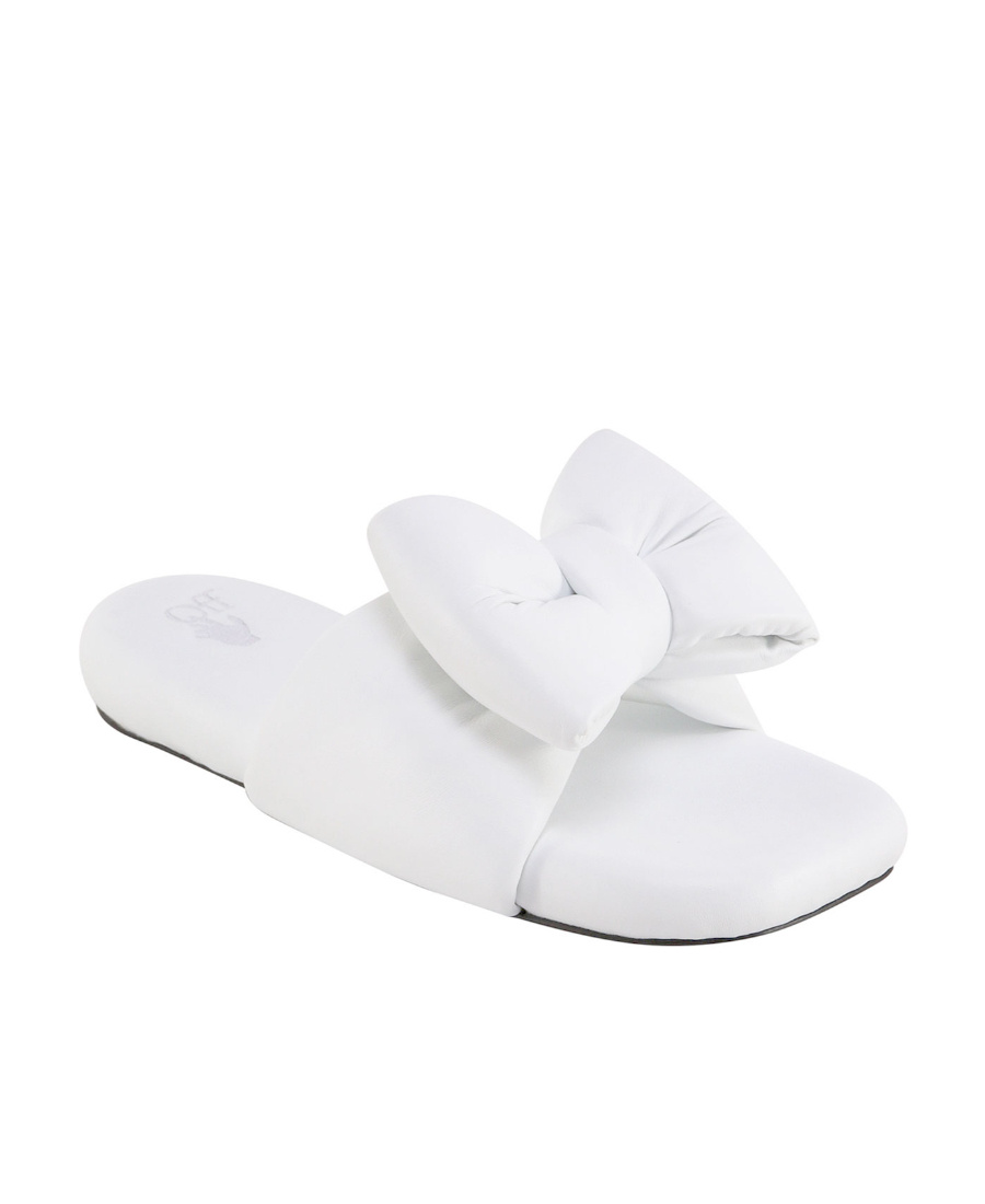Off-white Extra Padded Bow Slides In White