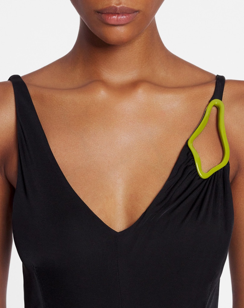 Lanvin Eyelet-detailing Dress In Black