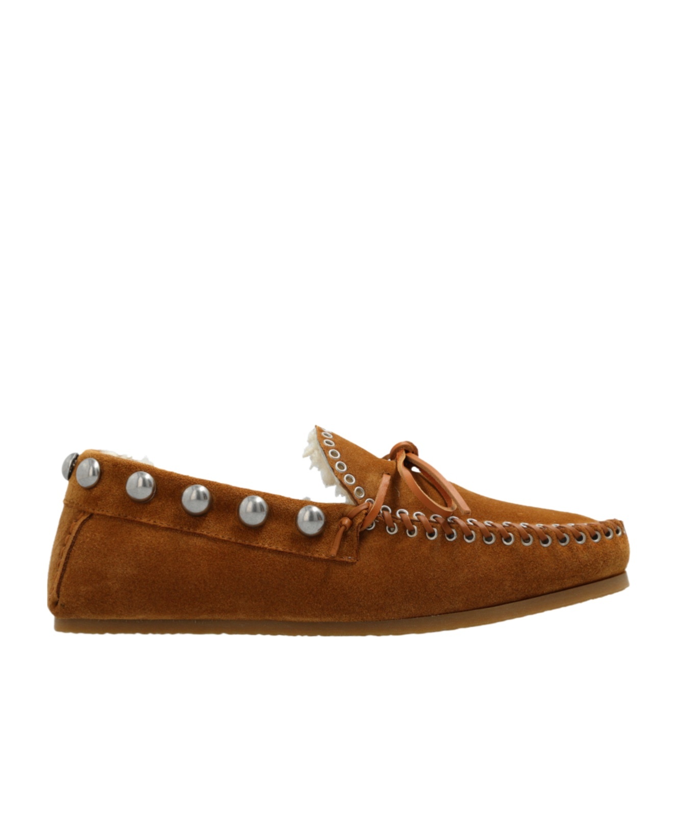 Isabel Marant Fitza Shearling Suede Loafers In Brown
