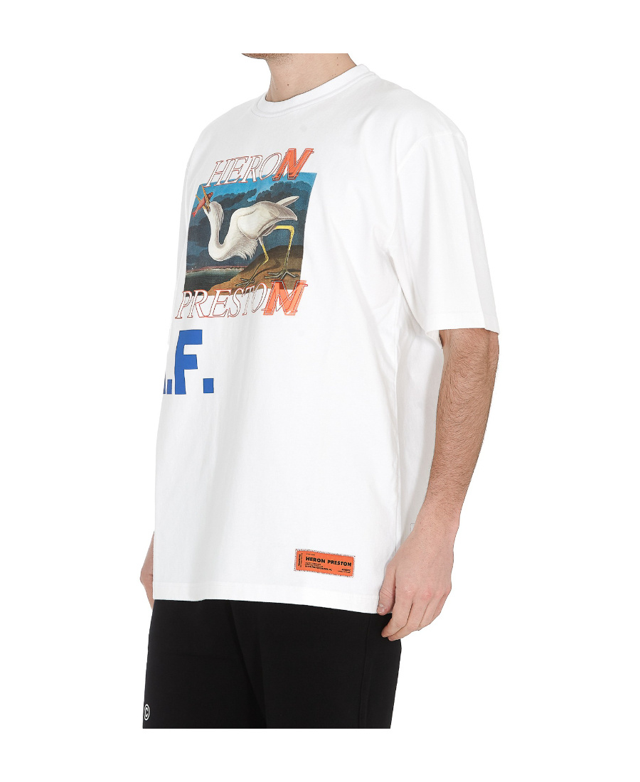 Heron Preston Logo Print Short-sleeved T-shirt In White