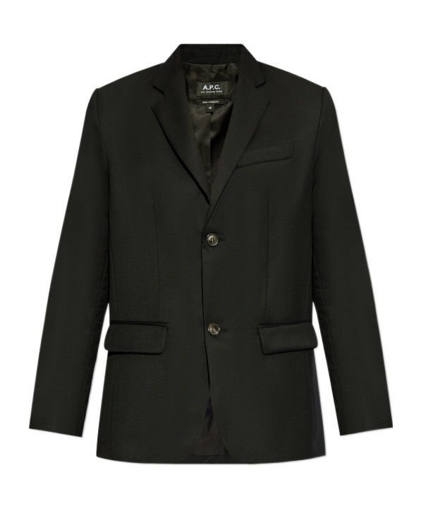 Apc Long-sleeved Suit Coat In Black