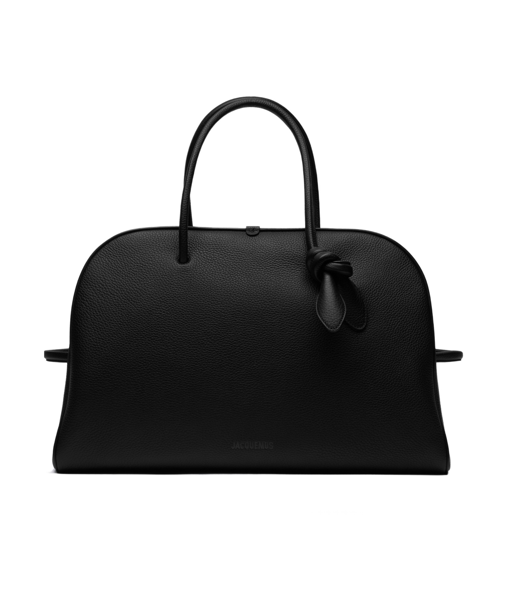 Jacquemus Large Bowling Shoulder Bag In Black