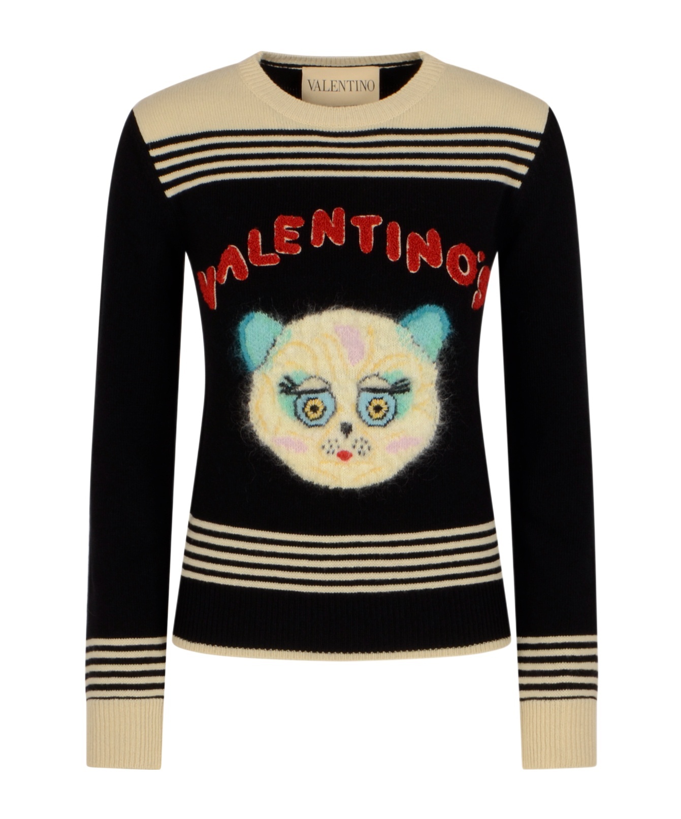 Valentino Long Sleeve Sweater In Multi