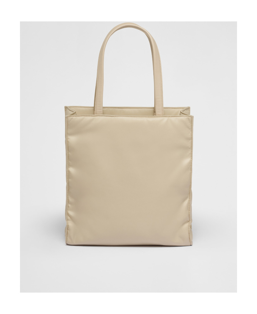 Prada Re-nylon Padded Tote Bag In Desert Yellow