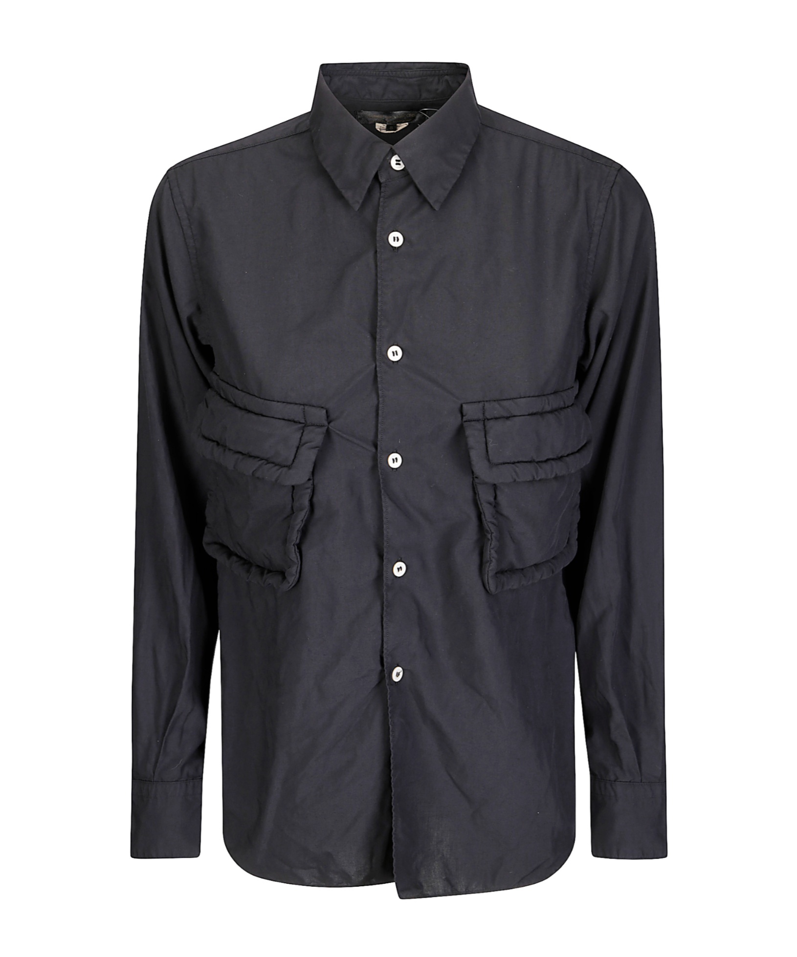 Comme Des Garçons Buttoned Blouse In Black