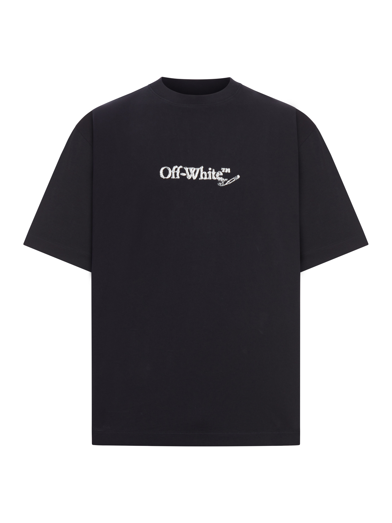 Off-white Graphic Print Short Sleeve Skate T-shirt In Black