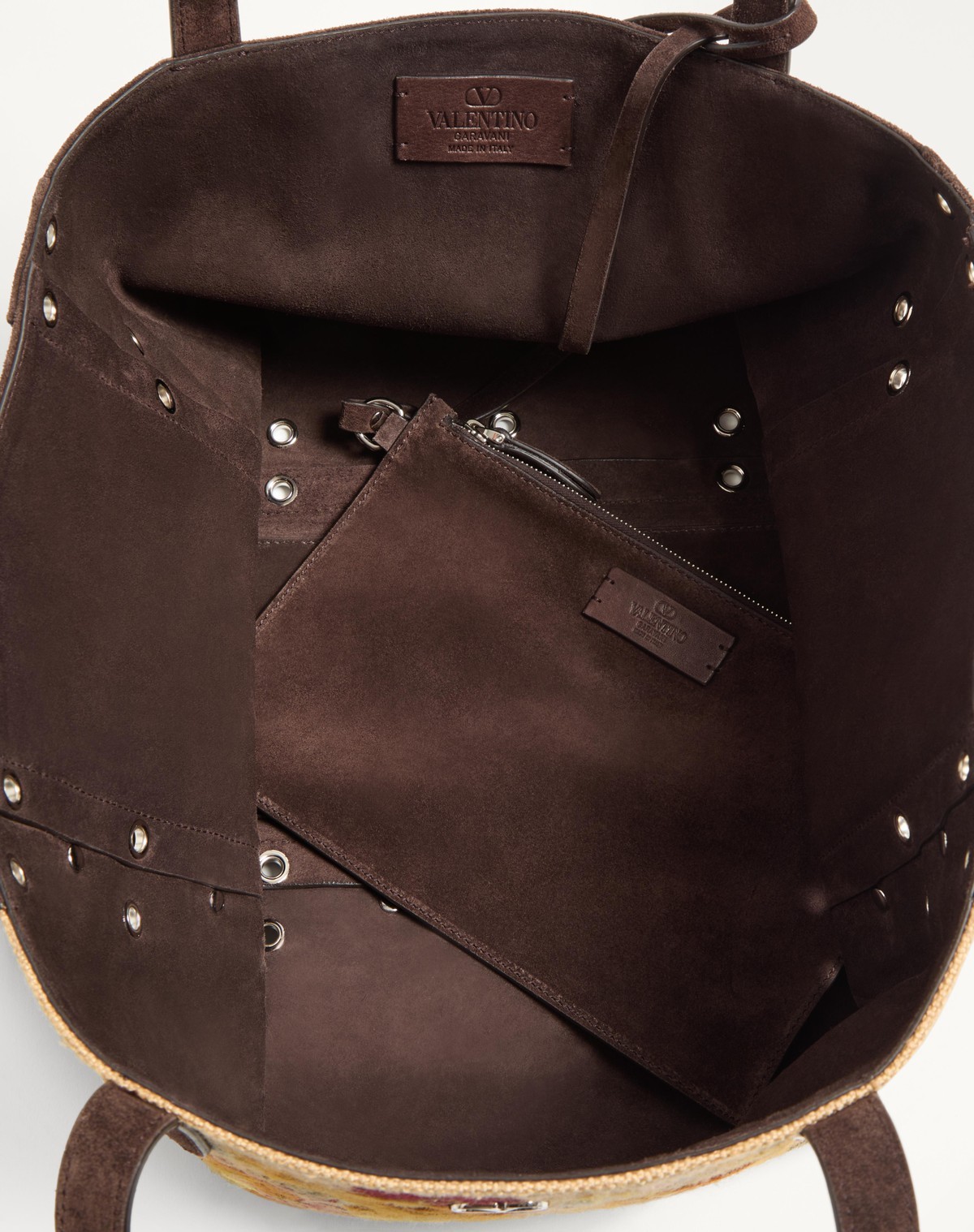 Valentino Suede Nellcote Tote Bag In Multi-color
