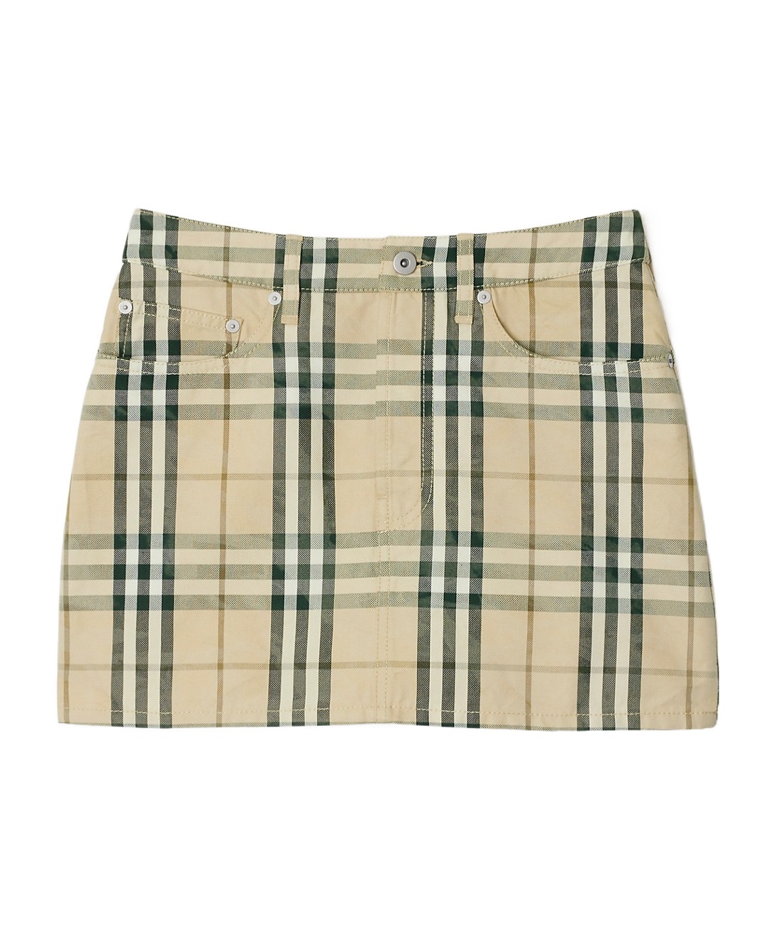 Burberry Check Denim M In Nude